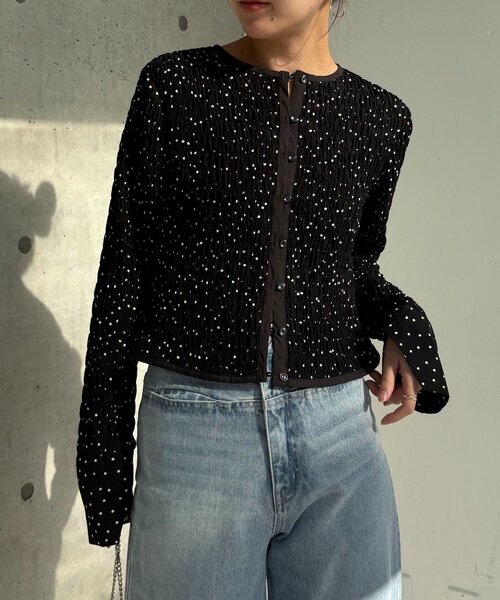CAPRICIEUX LE'MAGE(カプリシューレマージュ)の「ドットシャーリングブラウス(シャツ/ブラウス・レディース・オフホワイト/ブラック・FREE)」の17枚目の写真