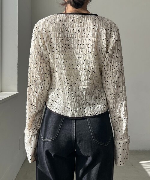 CAPRICIEUX LE'MAGE(カプリシューレマージュ)の「ドットシャーリングブラウス(シャツ/ブラウス・レディース・オフホワイト/ブラック・FREE)」の22枚目の写真