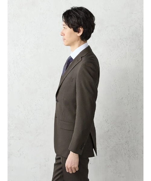 Perfect Suit FActory(パーフェクトスーツファクトリー)の「【上下洗える】ベーシックスーツ【クラシコ】織柄 ブラウン(スーツセット・メンズ・ダークブラウン・A8/AB4/AB5/AB6/AB7/AB8/Y4/Y5/Y6/Y7/A4/A5/A6/A7)」の6枚目の写真