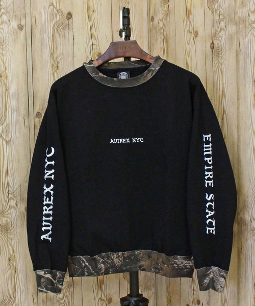 AVIREX(アヴィレックス)の「CREW NECK SWEAT 'REAL TREE CAMO'(スウェット・メンズ・ブラック/カモフラージュ・XL/M/L)」の3枚目の写真