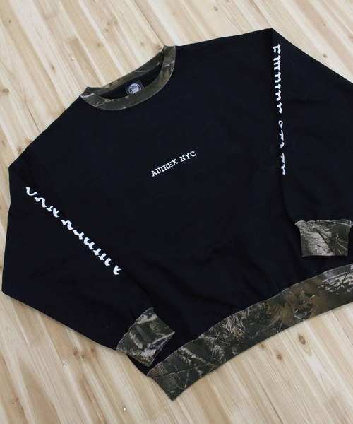 AVIREX(アヴィレックス)の「CREW NECK SWEAT 'REAL TREE CAMO'(スウェット・メンズ・ブラック/カモフラージュ・XL/M/L)」の5枚目の写真
