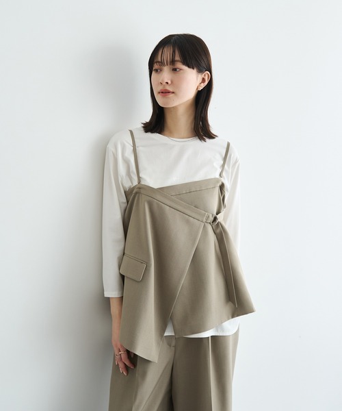 YECCA VECCA（イェッカヴェッカ）の「2wayキャミソールビスチェ（ベスト・レディース・ネイビー/ピンク/グレイッシュベージュ・FREE）」の2枚目の写真