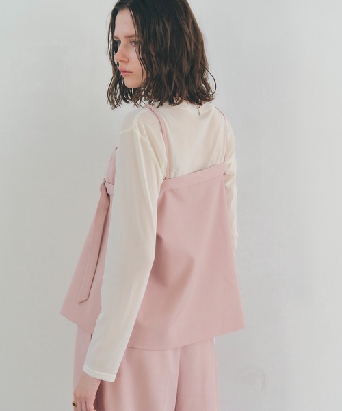 YECCA VECCA（イェッカヴェッカ）の「2wayキャミソールビスチェ（ベスト・レディース・ネイビー/ピンク/グレイッシュベージュ・FREE）」の7枚目の写真