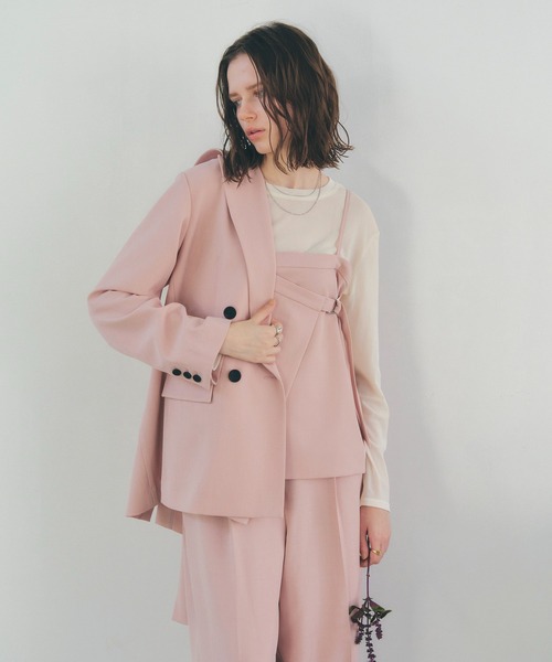 YECCA VECCA（イェッカヴェッカ）の「2wayキャミソールビスチェ（ベスト・レディース・ネイビー/ピンク/グレイッシュベージュ・FREE）」の8枚目の写真