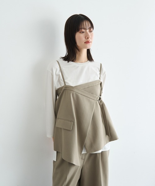 YECCA VECCA（イェッカヴェッカ）の「2wayキャミソールビスチェ（ベスト・レディース・ネイビー/ピンク/グレイッシュベージュ・FREE）」の15枚目の写真