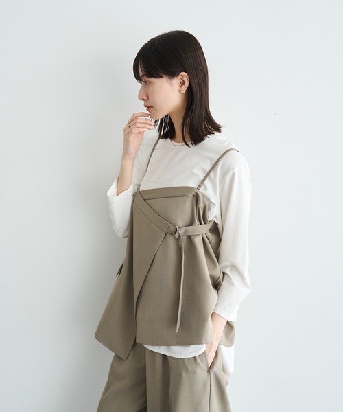 YECCA VECCA（イェッカヴェッカ）の「2wayキャミソールビスチェ（ベスト・レディース・ネイビー/ピンク/グレイッシュベージュ・FREE）」の16枚目の写真