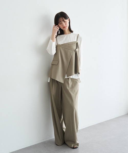 YECCA VECCA（イェッカヴェッカ）の「2wayキャミソールビスチェ（ベスト・レディース・ネイビー/ピンク/グレイッシュベージュ・FREE）」の17枚目の写真