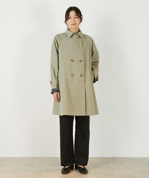 MELROSE claire(メルローズ クレール)の「【TCギャバテントトレンチコート】(トレンチコート・レディース・ベージュ/ライトカーキ・FREE)」の2枚目の写真