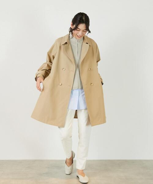 MELROSE claire(メルローズ クレール)の「【TCギャバテントトレンチコート】(トレンチコート・レディース・ベージュ/ライトカーキ・FREE)」の3枚目の写真