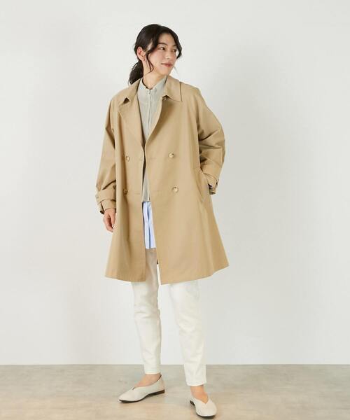 MELROSE claire(メルローズ クレール)の「【TCギャバテントトレンチコート】(トレンチコート・レディース・ベージュ/ライトカーキ・FREE)」の4枚目の写真