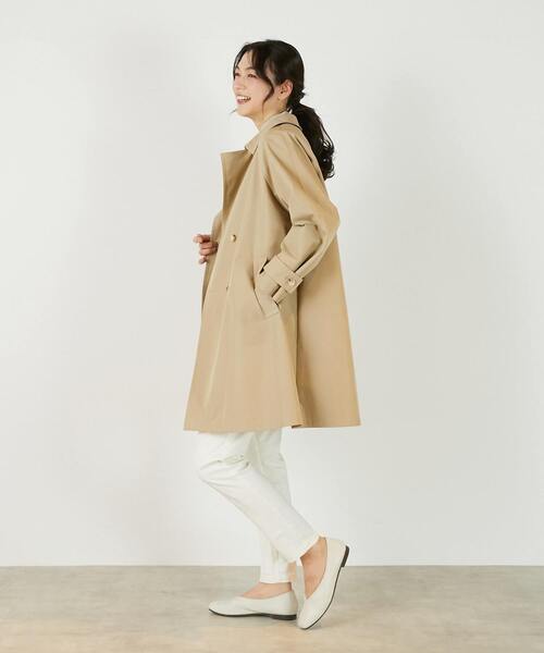 MELROSE claire(メルローズ クレール)の「【TCギャバテントトレンチコート】(トレンチコート・レディース・ベージュ/ライトカーキ・FREE)」の6枚目の写真