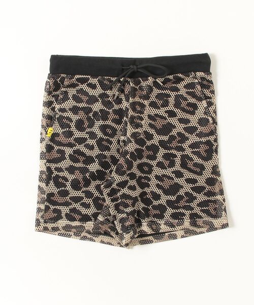 STUD MUFFIN(スタッドマフィン)の「STUD MUFFIN/スタッドマフィン/レオパードメッシュ スマイリーパッチ ショートパンツ/614-06289(その他パンツ・メンズ・ブラウン・3/2)」の4枚目の写真
