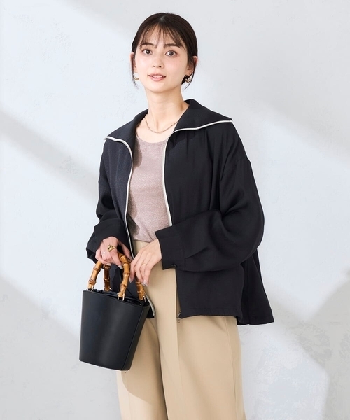 a.v.v（アーヴェヴェ）の「【前後2WAY】ラメタンクトップ（タンクトップ・レディース・モカ/ブラック/グレー系その他・40/38/42/36）」の12枚目の写真