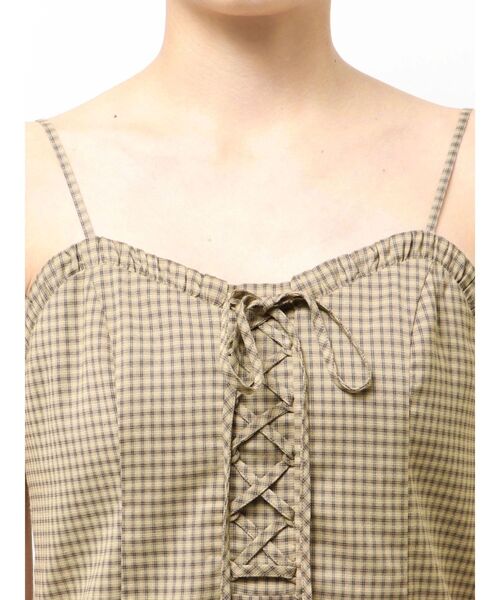 EMODA（エモダ）の「レースアップティアードミニワンピース（ワンピース・レディース・ブラック/ベージュ・FREE）」の8枚目の写真