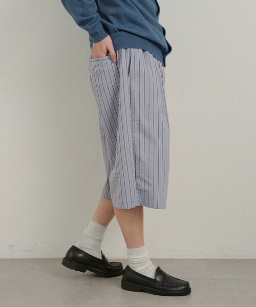 WHIMSIC（ウィムジック）の「【UNISEX/2サイズ/SETUP対応】ストライプスリーピングショートパンツ（その他パンツ・メンズ・ブルー/ベージュ系その他・2/1）」の9枚目の写真