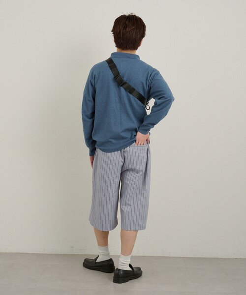 WHIMSIC（ウィムジック）の「【UNISEX/2サイズ/SETUP対応】ストライプスリーピングショートパンツ（その他パンツ・メンズ・ブルー/ベージュ系その他・2/1）」の12枚目の写真