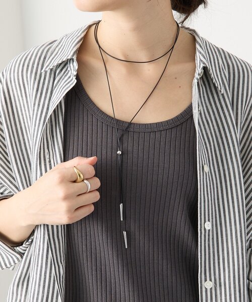 RIVE DROITE(リヴドロワ)の「【トレンド感◎】コードレイヤードチョーカー(ネックレス・レディース・シルバー・FREE)」の1枚目の写真