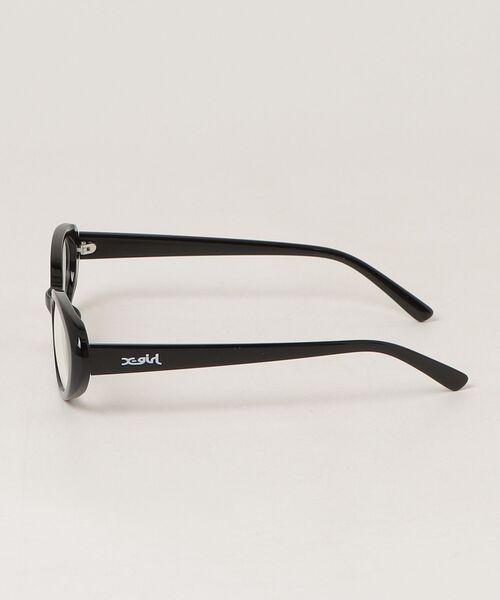 X-girl(エックスガール)の「MILLS LOGO OVAL SUNGLASSES(サングラス・レディース・ブラック/クリア/ブラウン・ONE SIZE)」の10枚目の写真