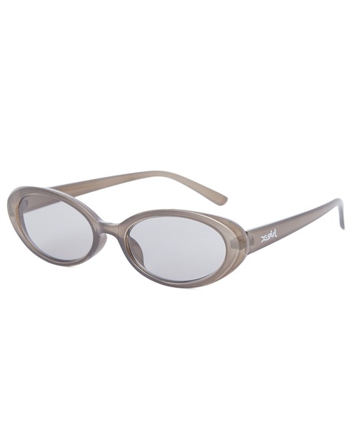 X-girl(エックスガール)の「MILLS LOGO OVAL SUNGLASSES(サングラス・レディース・ブラック/クリア/ブラウン・ONE SIZE)」の3枚目の写真