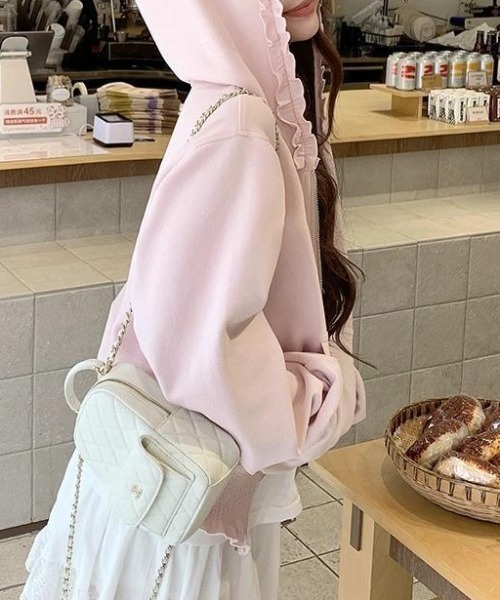 Vipoa（ヴィポア）の「Loose frill zip up hoodie（パーカー）」 - WEAR