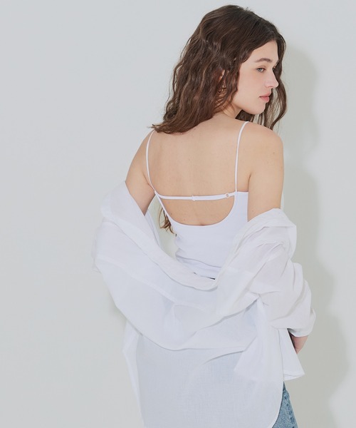 coca(coca)(コカ)の「OUT BRA バックラインキャミソール(キャミソール・レディース・グレー/ホワイト/ブラック・L/M/S)」の6枚目の写真
