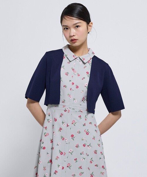TOCCA(トッカ)の「CREPE BOLERO ボレロ(カーディガン/ボレロ・レディース・ブラウン系/ネイビー系/アイボリー系/ピンク系・MEDIUM/SMALL)」の17枚目の写真