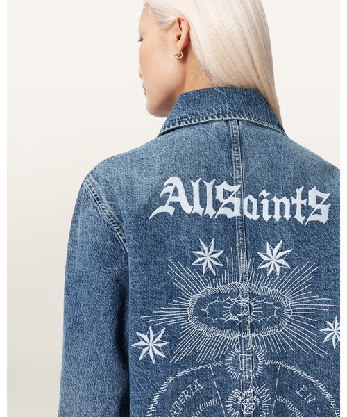 ALLSAINTS(オールセインツ)の「BEX OVERSIZED DENIM JACKET | BEX オーバーサイズ デニム ジャケット(デニムジャケット・レディース・インディゴブルー・XS/S/M/L)」の2枚目の写真