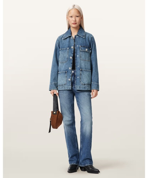 ALLSAINTS(オールセインツ)の「BEX OVERSIZED DENIM JACKET | BEX オーバーサイズ デニム ジャケット(デニムジャケット・レディース・インディゴブルー・XS/S/M/L)」の3枚目の写真