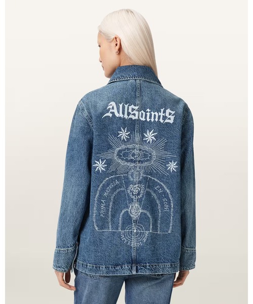 ALLSAINTS(オールセインツ)の「BEX OVERSIZED DENIM JACKET | BEX オーバーサイズ デニム ジャケット(デニムジャケット・レディース・インディゴブルー・XS/S/M/L)」の6枚目の写真