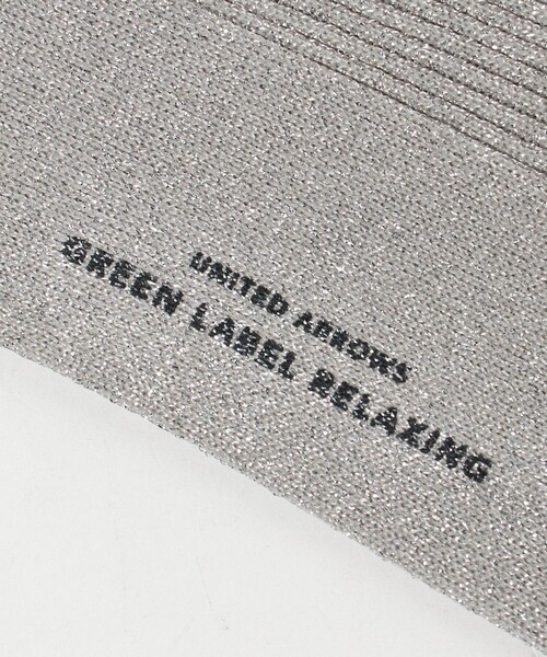 green label relaxing（グリーンレーベルリラクシング）の「ラメ リブソックス / 靴下（ソックス/靴下・レディース・ライトピンク/シルバー/ホワイト・FREE）」の7枚目の写真