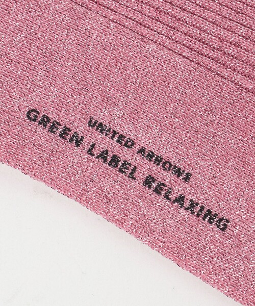green label relaxing（グリーンレーベルリラクシング）の「ラメ リブソックス / 靴下（ソックス/靴下・レディース・ライトピンク/シルバー/ホワイト・FREE）」の9枚目の写真