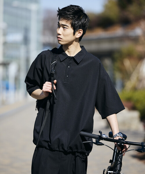 FREAK'S STORE(フリークスストア)の「限定展開 AiRide/エアライド リラックスフィット ポロシャツ/ポケッタブル/吸水速乾/UVカット(ポロシャツ・メンズ・チャコールグレー/ブラック/ネイビー/ブラック系その他・LARGE/MEDIUM/SMALL)」の10枚目の写真