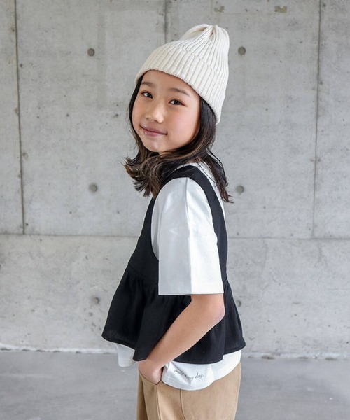 RIO(リオ)の「cononコラボ ワンショルダーベスト/2P(Tシャツ/カットソー・キッズ・イエロー/ホワイト/杢グレー・100cm/110cm/120cm/130cm)」の6枚目の写真