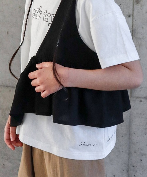 RIO(リオ)の「cononコラボ ワンショルダーベスト/2P(Tシャツ/カットソー・キッズ・イエロー/ホワイト/杢グレー・100cm/110cm/120cm/130cm)」の4枚目の写真