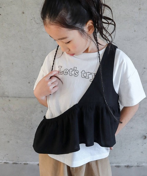 RIO(リオ)の「cononコラボ ワンショルダーベスト/2P(Tシャツ/カットソー・キッズ・イエロー/ホワイト/杢グレー・100cm/110cm/120cm/130cm)」の5枚目の写真