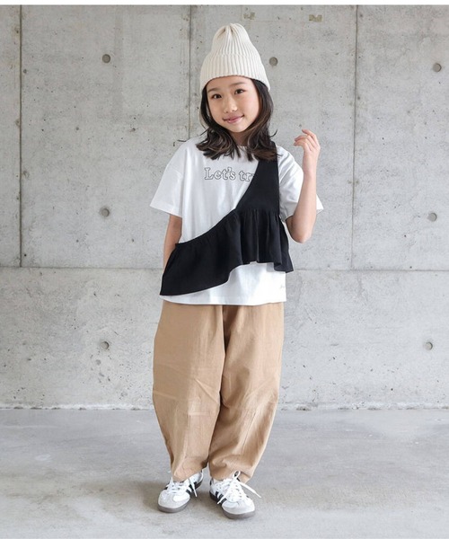 RIO(リオ)の「cononコラボ ワンショルダーベスト/2P(Tシャツ/カットソー・キッズ・イエロー/ホワイト/杢グレー・100cm/110cm/120cm/130cm)」の7枚目の写真