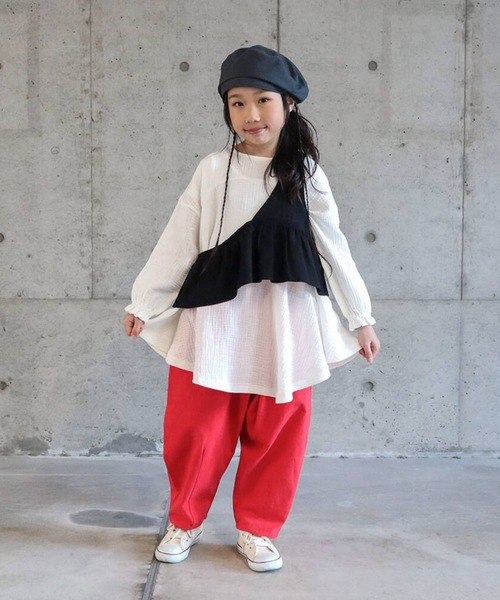 RIO(リオ)の「cononコラボ ワンショルダーベスト/2P(Tシャツ/カットソー・キッズ・イエロー/ホワイト/杢グレー・100cm/110cm/120cm/130cm)」の9枚目の写真