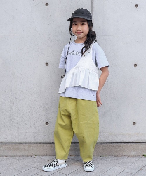 RIO(リオ)の「cononコラボ ワンショルダーベスト/2P(Tシャツ/カットソー・キッズ・イエロー/ホワイト/杢グレー・100cm/110cm/120cm/130cm)」の16枚目の写真