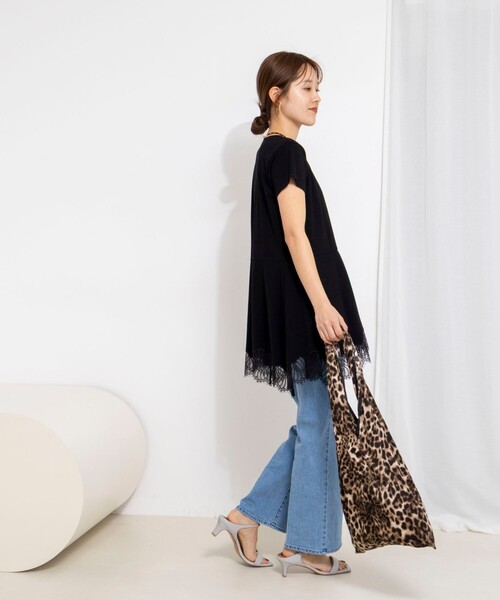 NOLLEY’S(ノーリーズ)の「【WEB限定】ウォッシャブルヘムレースカットソー(Tシャツ/カットソー・レディース・ブラック/オフホワイト・FREE)」の12枚目の写真