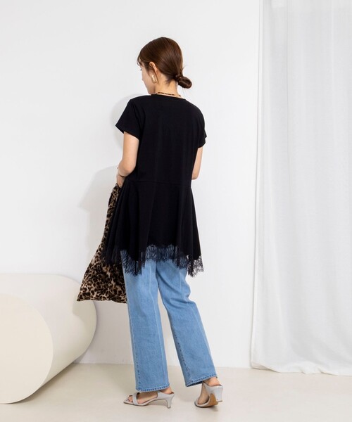 NOLLEY’S(ノーリーズ)の「【WEB限定】ウォッシャブルヘムレースカットソー(Tシャツ/カットソー・レディース・ブラック/オフホワイト・FREE)」の13枚目の写真