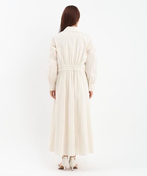 Andemiu(アンデミュウ)の「カイキンストライプシャツワンピース657801(ワンピース・レディース・ライトブルー/ライトベージュ・FREE)」の10枚目の写真