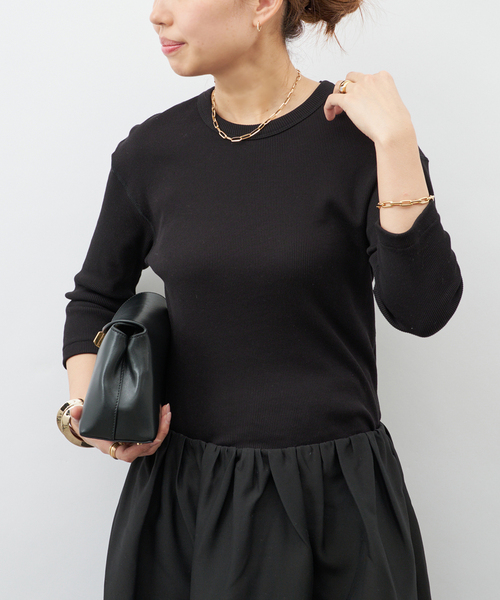 Deuxieme Classe（ドゥーズィエムクラス）の「*  Dignity Tシャツ（Tシャツ/カットソー・レディース・ブラック/ベージュ系その他/ホワイト・FREE）」の10枚目の写真