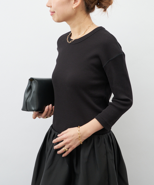 Deuxieme Classe（ドゥーズィエムクラス）の「*  Dignity Tシャツ（Tシャツ/カットソー・レディース・ブラック/ベージュ系その他/ホワイト・FREE）」の11枚目の写真