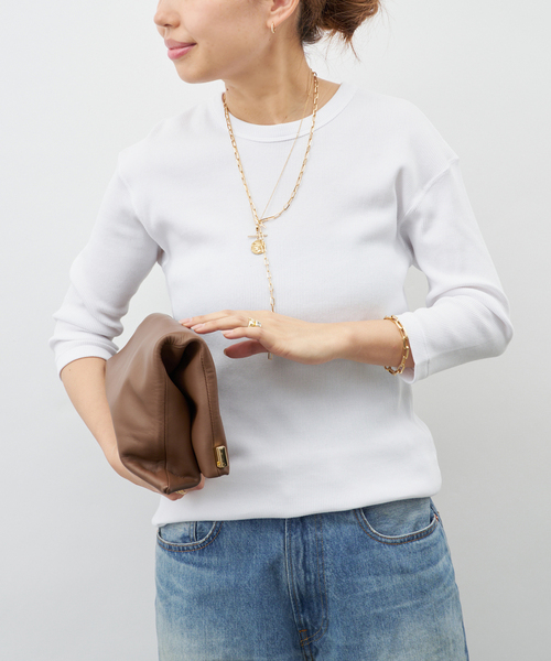 Deuxieme Classe（ドゥーズィエムクラス）の「*  Dignity Tシャツ（Tシャツ/カットソー・レディース・ブラック/ベージュ系その他/ホワイト・FREE）」の16枚目の写真