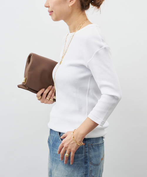 Deuxieme Classe（ドゥーズィエムクラス）の「*  Dignity Tシャツ（Tシャツ/カットソー・レディース・ブラック/ベージュ系その他/ホワイト・FREE）」の17枚目の写真