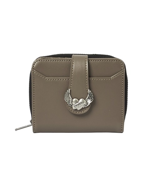X-girl(エックスガール)の「HEART AND WING EMBLEM FAUX LEATHER WALLET(財布・レディース・ブラック/ブラウン/ピンク・ONE SIZE)」の3枚目の写真