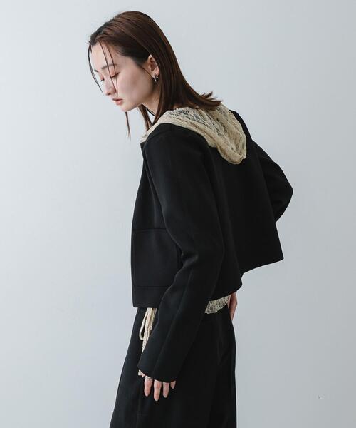 SENSE OF PLACE by URBAN RESEARCH（センスオブプレイスバイアーバンリサーチ）の「『洗濯可』コンパクトニットボタンカーディガン（カーディガン/ボレロ・レディース・チャコールグレー/ブラック/ベージュ・ONE）」の5枚目の写真