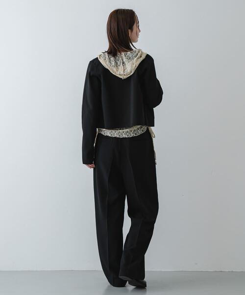 SENSE OF PLACE by URBAN RESEARCH（センスオブプレイスバイアーバンリサーチ）の「『洗濯可』コンパクトニットボタンカーディガン（カーディガン/ボレロ・レディース・チャコールグレー/ブラック/ベージュ・ONE）」の9枚目の写真