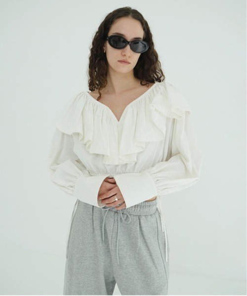 FRILL COLLAR SHORT BLOUSE（シャツ/ブラウス）｜CLANE（クラネ）の
