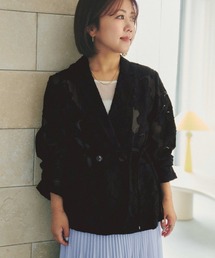 COHINA（コヒナ）の「シアージャカードセミダブルジャケット 【低身長・小柄女性】（テーラードジャケット）」